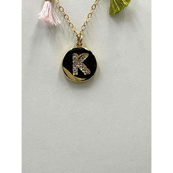 Molly Phillips Multicolor Fringe‎ Tassel Initial K Gold Tone Necklace - Picture 4 of 15